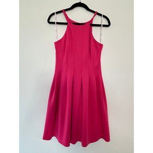 Calvin Klein Hot Pink Pleated Sleeveless Dress